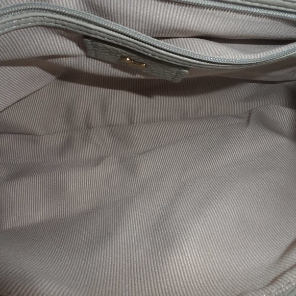Radley London Light Aqua Pebbled Leather Foldover Shoulder Bag